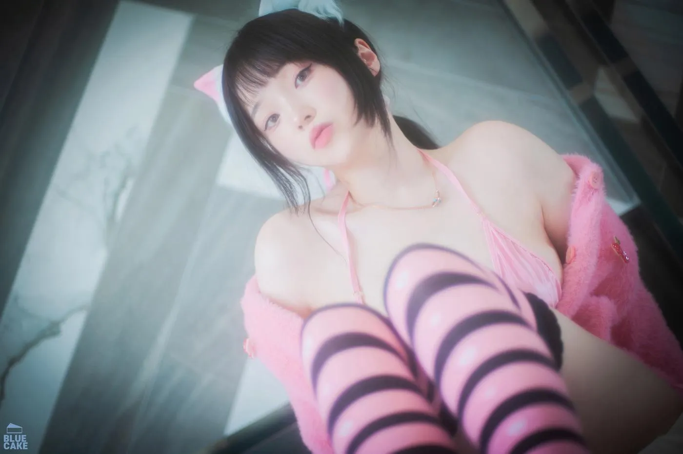 Bambi밤비 – NO.91 [BLUECAKE] Naughty Cats Pink  Mint RED [90P]插图3